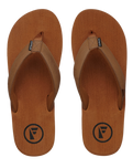 The Foamlife Mens Seales Mens Flip Flops in Tan & Tan