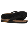 The Foamlife Mens Mully Cork Flip Flops in Black