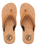 The Foamlife Mens Mully Cork Flip Flops in Tan