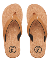 The Foamlife Mens Mully Cork Flip Flops in Tan