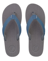 The Foamlife Mens Sully Flip Flops in Stone Grey