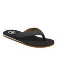 The Foamlife Mens Traad Flip Flops in Black & Slate Grey