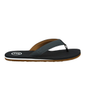 The Foamlife Mens Traad Flip Flops in Black & Slate Grey