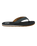 The Foamlife Mens Traad Flip Flops in Black & Slate Grey