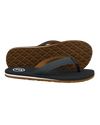 The Foamlife Mens Traad Flip Flops in Black & Slate Grey