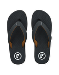 The Foamlife Mens Traad Flip Flops in Black & Slate Grey