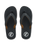 The Foamlife Mens Traad Flip Flops in Black & Slate Grey