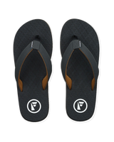 The Foamlife Mens Traad Flip Flops in Black & Slate Grey