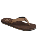The Foamlife Mens Seales Earth Flip Flops in Earth Brown