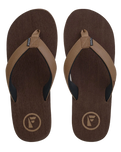 The Foamlife Mens Seales Earth Flip Flops in Earth Brown