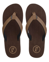 The Foamlife Mens Seales Earth Flip Flops in Earth Brown