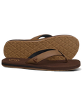The Foamlife Mens Seales Earth Flip Flops in Earth Brown