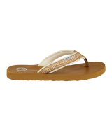 The Foamlife Womens Yogi Flip Flops in Latte Brown