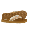 The Foamlife Womens Yogi Flip Flops in Latte Brown