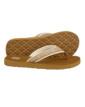 The Foamlife Womens Yogi Flip Flops in Latte Brown