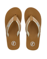 The Foamlife Womens Yogi Flip Flops in Latte Brown