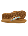 K Bay Flip Flops in Latte Brown