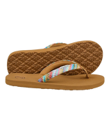 K Bay Flip Flops in Latte Brown