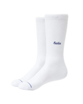 Script Socks in White