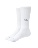 Script Socks in White