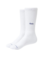 Script Socks in White