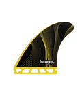 The Futures Fins P6 Legacy Series Thruster Medium Fins in Yellow