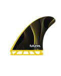 The Futures Fins P6 Legacy Series Thruster Medium Fins in Yellow