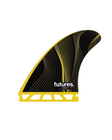 The Futures Fins P6 Legacy Series Thruster Medium Fins in Yellow
