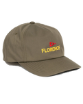 The Florence Marine X Mens Logo Twill Cap in Burnt Olive