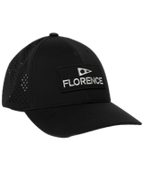 The Florence Marine X Mens Airtex Trucker Cap in Black