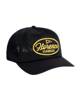 Hawaii Mesh Trucker Cap in Black