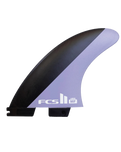 The FCS II Mick Fanning Medium PC Tri Fins in Charcoal & Lavender