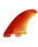 The FCS FCS II MR PC Twin+1 Medium-Large Tri Fins in Sunset Swirl