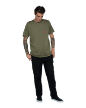 The Florence Marine X Mens Burgee Pocket T-Shirt in Burnt Olive