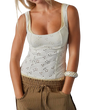 Full Bloom Eyelet Cami Top in Ivory