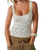Full Bloom Eyelet Cami Top in Ivory