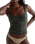 Full Bloom Eyelet Cami Top in Hunter