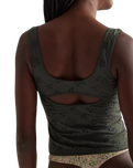 Full Bloom Eyelet Cami Top in Hunter