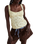 Full Bloom Eyelet Cami Top in Banana Cream