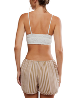 Rosie Longline Bralette in White Alyssum