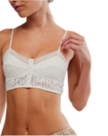 Rosie Longline Bralette in White Alyssum