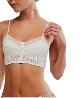 Rosie Longline Bralette in White Alyssum