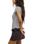 The Free People Womens Most Wanted Striped Cardi in Black & White