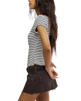The Free People Womens Most Wanted Striped Cardi in Black & White