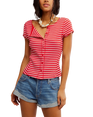 The Free People Womens Most Wanted Striped Cardi in Red & White