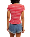 The Free People Womens Most Wanted Striped Cardi in Red & White