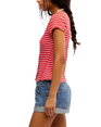 The Free People Womens Most Wanted Striped Cardi in Red & White