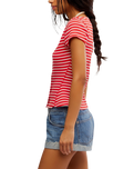 The Free People Womens Most Wanted Striped Cardi in Red & White