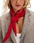 Essential Triangle Scarf in Red