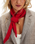 Essential Triangle Scarf in Red